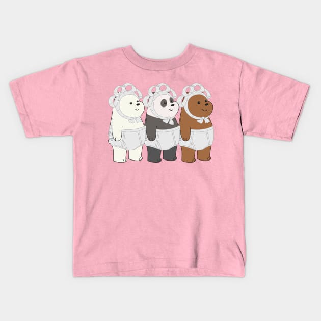 Baby Ice Bear Panda Grizzly Kids T-Shirt by Plushism